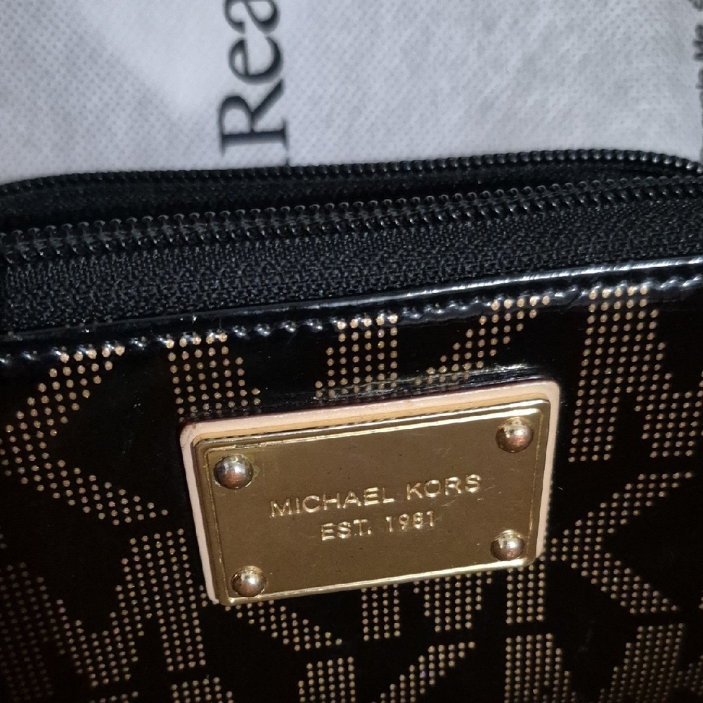 Michael Kors Black and Gold Wallet - Picture 3 of 4